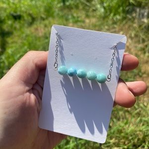 Larimar bar style necklace